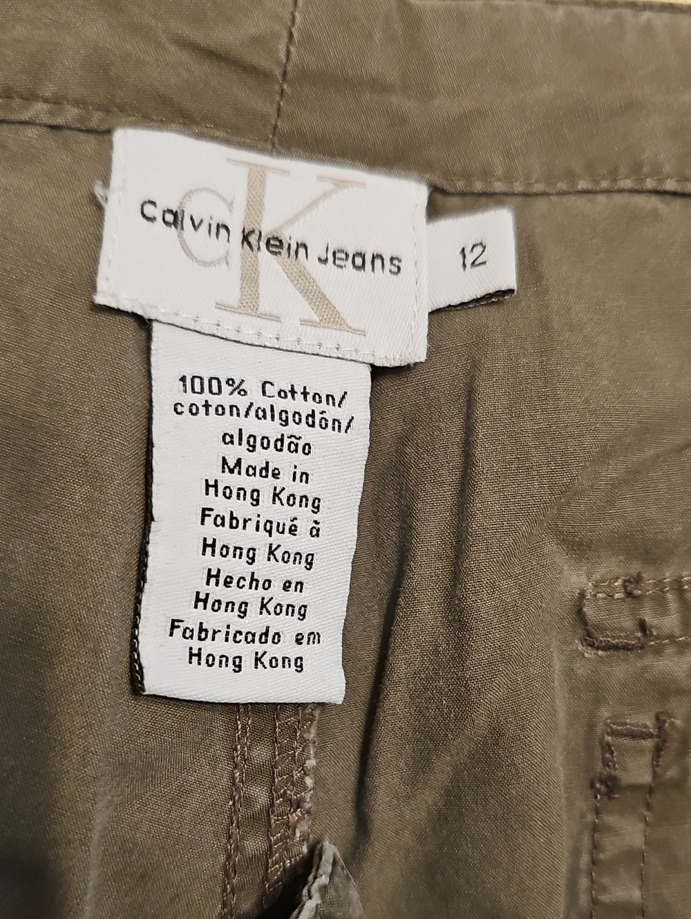 Calvin Klein Jeans Olive Green Cotton Pants - Picture 7 of 13